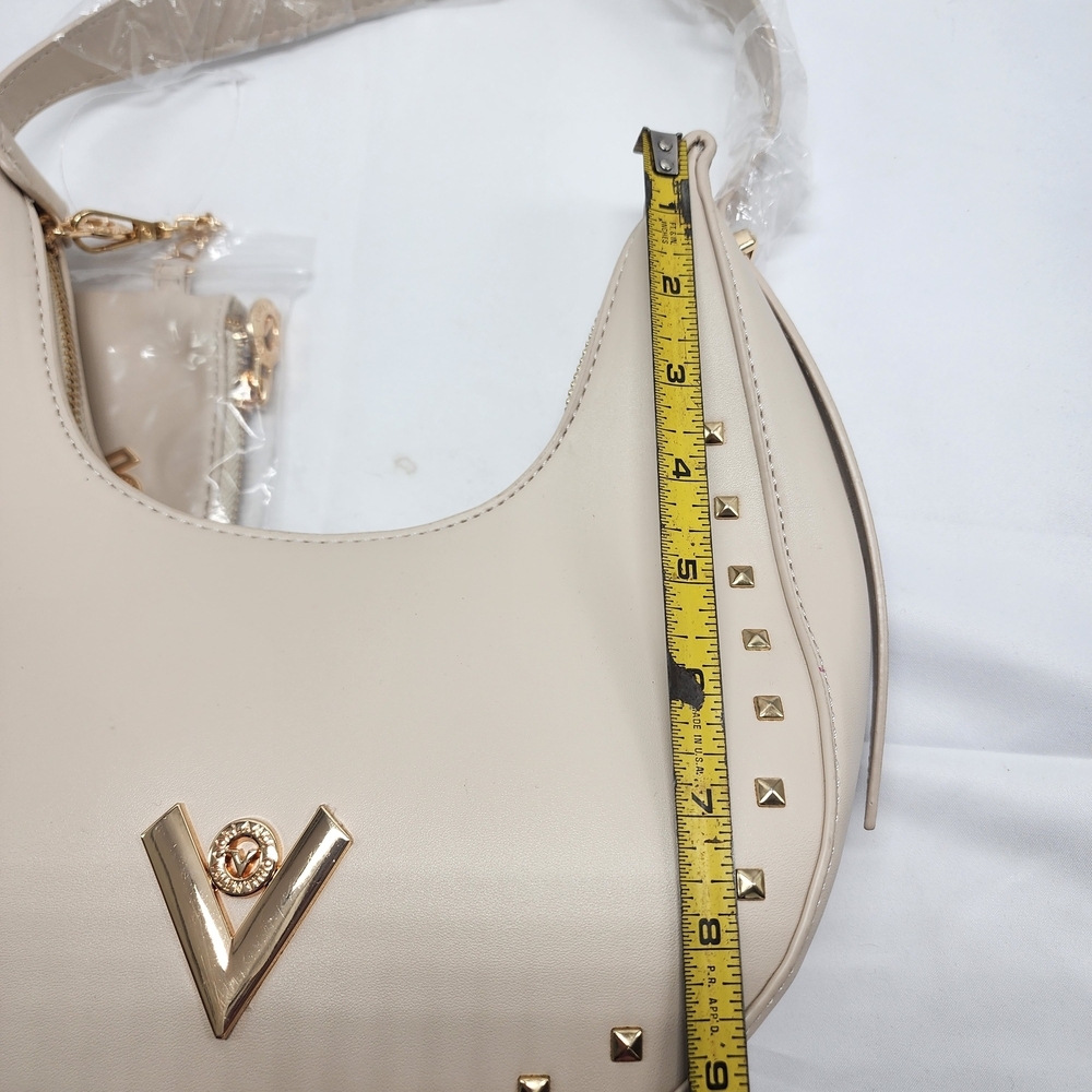 Valentino Orlandi Cream Shoulder Bag with Gold Accents - Picture 10 of 11